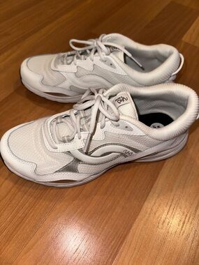 Ryka Athletic Sneakers in White with Silver Accents